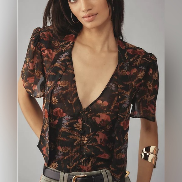 PAIGE Ayla Silk Blouse - Picture 1 of 3